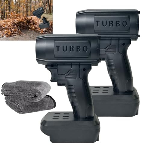Storm Industries Jetgebläse, Jetgebläse 2.0, 80000 U/min, elektrischer kabelloser Laubbläser, ergonomischer Schnelltrockner, Luftgebläse für Auto, Rasen, Terrasse und Garage, 2 Stück