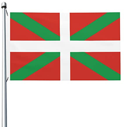 Bandera De Jardín País Vasco Banderas Duradera Colgante Bandera Del Patio 150X90cm Para Terraza Interiores Exteriores