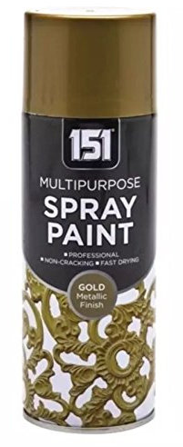 151 Gold Metallic Finish Multipurpose Spray Non Cracking Fast Drying 400ml