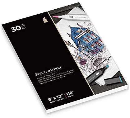Spectrum Noir 9x12 Premium Marker Paper Pad, White, 9 x 12