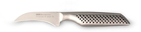 FranquiHOgar - Cuchillo Pelador de Acero Inoxidable - 80 mm Hoja Curvada - Mango Ergonómico, Ligero y Manejable - Ideal para Frutas y Verduras, Acero Inoxidable