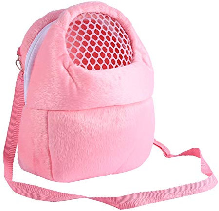 hamster accessories,Guinea Pig Carrier,Pet Carrier Bag Hamster Rat Cat Rabbit Pet Sling Carrier Backpack Hedgehog Chinchilla Ferret Slee Outdoor Traveling Bag Handbags Backpack(Pink)