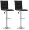 IntimaTe WM Heart Barhocker 2er Set Höhenverstellbarer Barhocker mit Rückenlehne und Fußstütze Drehbarer Barstuhl 2er Set Küchenhocker 36 x 40 x 116cm (Schwarz)