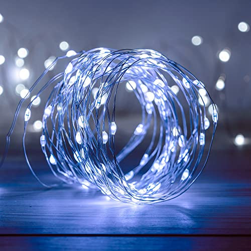 SKYLANTERN Guirlande 80 Micro LED Argent Blanc Froid 8M