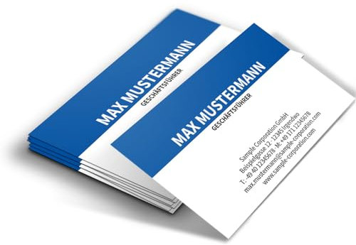 Visitenkarten, prinux, Professionell, 300 Stück, 400g-Karton, mit Wunschtext - Text, Schriftart und Farben sofort online anpassen