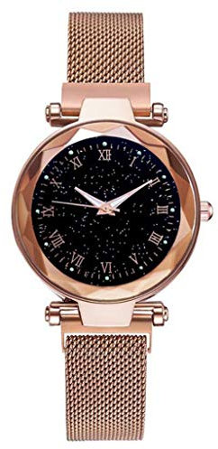 Armbanduhr Damen Uhren Schmuck Quarzuhr Analog Edelstahlarmband Muttertagsgeschenk Geburtstagsgeschenk Mode Frauen Mädchen Quarzuhrnetz mit Magnetschnalle Damenuhr Mode Damenuhr