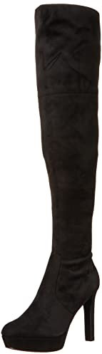 NINE WEST Stivali da donna Gotcha2 sopra il ginocchio, Camoscio nero, 39 EU