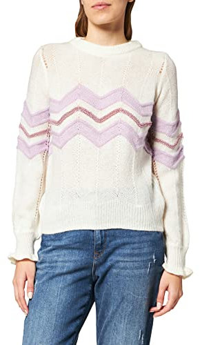 Naf Naf Marcella Suéter pulóver, Crudo/Lila, XL para Mujer