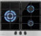 Klarstein Encimera Cocina de Gas, 3 Quemadores, Placa Portatil de 6.3KW, Wok de Acero Inoxidable, 3 Fuegos, para Camping