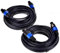 Hefddehy 2 Paket 25 Ft MäNnliche Speakon zu Speakon Kabel, Professionelles 12 Gauge AWG Audio Kabel DJ Lautsprecher Kabel mit Dreh Verschluss
