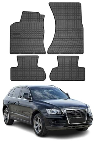 OMAC Fußmatten für Audi Q5 2008-2017 Gummi 4tlg Schwarz | Automatten, Gummimatten, Allwetter, Antirutsch, fahrzeugspezifisches Produkt, wasserdicht