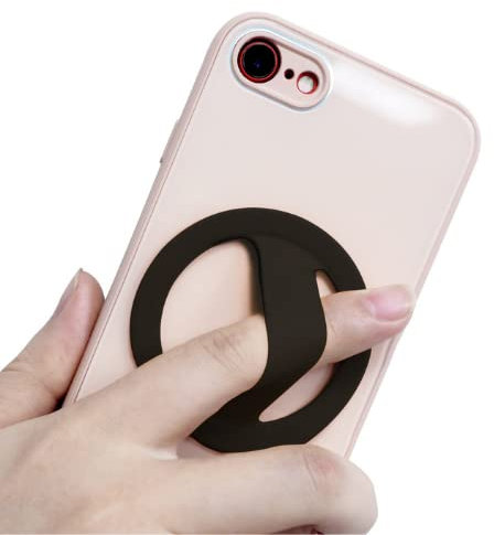SOSA GIZMOS 2er Pack Handy Fingerhalter Halter Finger Smartphone Rückseite Zubehör Griff Fingerhalterung Handyfingerhaltung Handyhalter Phone Grip Handyzubehör (Schwarz)
