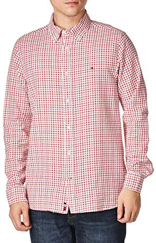 Tommy Hilfiger Gingham SF Shirt MW0MW28326 Chemises décontractées, Rose (Eccentric Magenta/Multi), M Homme