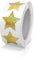 Gold Sterne Aufkleber Rolle 2.5cm Klein Selbstklebende Glänzende Etiketten Weihnachts Stern Funkelnde Aufkleber Star Sticker Sterne Glitzer Deko Scrapbooking 500 Stück