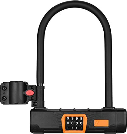 dsfen Bicycle U Lock Anti-Theft Bike Password Lock Heavy Duty Combination U Lock Bike Lock Bike Safety Tool