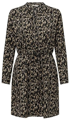 ONLY Onlcory L/S V-Neck Tunic WVN Noos Tunique, Noir (Noir/Gris : cora Graphique), M Femmes