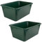 Petigi 2X Wildwanne Futterwanne Mörtelwanne Kunststoffwanne Wassertrog Wasserbehälter 65 L Grün Lebensmittelecht Multiwanne