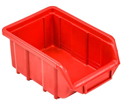 botle 10 Stck Sortierboxen Lagerboxen Stapelboxen Werkstatt Stapelkisten Sichtlagerkasten Eco Box Rot 17x11,5x7,5cm Sortierkasten