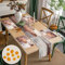 Tischläufer Modern Wohnzimmer 40x140cm und Platzsets Tischsets Abwaschbar Braun und Grau Polyester Tischdecke Vintage 4er Set Tischläufer Landhausstil Tischläufer Outdoor Wetterfest Platzset