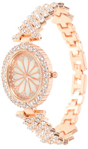 UKCOCO Glänzende Damenuhr Mit Strasssteinen Zarte Armbanduhr Für Mädchen Dekorationsuhr Passt Zu Vielen Anlässen Und Kleidungsstilen