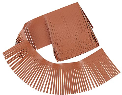 PandaHall 2 Yards Lederfransenbesatz 2m PU-Leder-Quasten Browner Quastenbesatz DIY-Tanzrock Quaste Fransen Wickelbezug Für Kleidung Kleid DIY Lampenschirm Tasche Nähen Basteln Verzierung