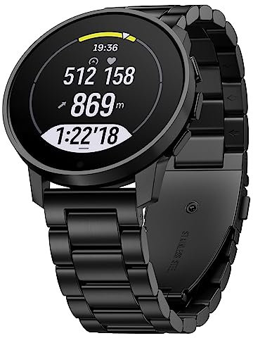 Hiseus Kompatibel mit Suunto 9 Peak / 5 Peak Armband, Edelstahl Metall Ersatzarmband Kompatibel mit Suunto 9 Peak Pro/Vertical (Schwarz)