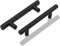 LONTAN 12 Pack Black Cupboard Handles 96mm Black Kitchen Handles Cabinet Pulls Kitchen Door Pulls for Drawer Wardrobe Bathroom Stainless Steel