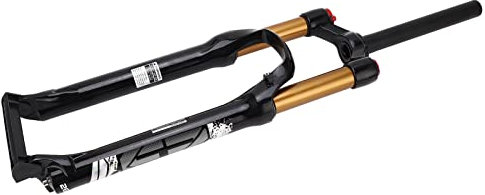 HOHXFYP Forcella Ammortizzata, 26 Pollici 120 mm MTB Bike MG Forcella Anteriore con Sterzo Dritto in Lega di Alluminio,Forcella Anteriore per Mountain Bike Blocco Manuale Forcella