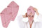 Betz 2 Stück Turban Handtuch mit Knopf - Berlin - Turbantuch - Haar Turban - Frottier Kopfhandtuch - 100% Baumwolle Farbe Lotus