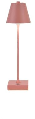 Dopastore Lampada da Tavolo LED Touch Senza Fili 3 Tonalità di Luce Dimmerabile Ricaricabile Stile Moderno 2 Anni di Garanzia IP20 Per Casa Ufficio Ristorante Hotel Comodino (Rosa)