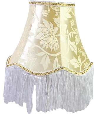 Sharplace Europäischer Lampenschirm, Diamant-Form, Gold, Vintage-Stoff, Quaste, Lampenabdeckung für Zuhause, Café, Wohnzimmer, Hotel-Dekoration