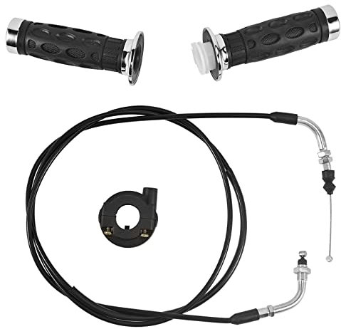 Trkimal Throttle Twist Grip Set with 78 Scooter Throttle Cable for GY6 50cc, 80cc, 125c, 150cc QMB139 157QMJ Jonway Roketa Nst Taotao Chinese Scooter Parts