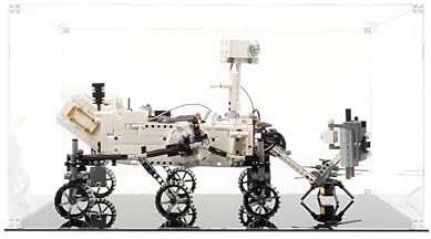 NOVDA Acryl-Vitrine für Lego Technic NASA Mars Rover Perseverance 42158, staubdichte Vitrine für Lego 42158, Größe: 40 x 25 x 25 cm (Modell Nicht im Lieferumfang enthalten)