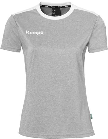 Kempa Damen Emotion 27 T-Shirt, Dark Grau Melange/Weiß, L EU