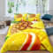 Pechiwuo Orange Bettwäsche 220x240 Weich Kuschelige Mikrofaser 3D Druck Ananas Bettwäsche-Sets Bettbezug und 2 Kissenbezug 80x80 cm mit Reißverschluss A-2694