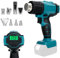 Cordless Heat Gun Compatible with Makita 18V Battery, Hot Air Gun Cordless with 4-Temp Setting, 200℃~500℃, 8 Nozzle, Heat Gun for Crafts, Paint Stripping, Shrink Tubing (No Battery)