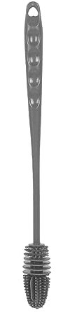 Baby Bottle Brush,Long Handle Soft Silicone Bottle Cleaner Brush for Purifying Bottles Glass Cup Thermoses Various Containers (Long Grey)