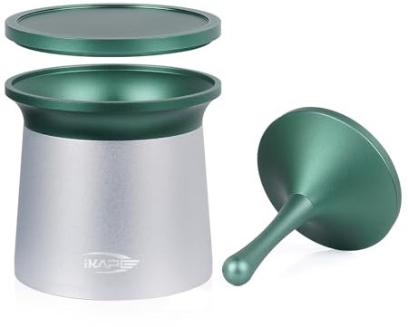 IKAPE 58mm Espresso Powder Receiver Cup, Coffee Powder Receiver Container, Suitable for 58mm Portafilters (Silver)