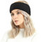 Schwarz Winter Stirnband Damen Strick Ohrenwärmer Stirnbänder Haarband Mädchen Geknotet Gestrickt Verdicken Haarreifen Frauen Haarbänder Häkelarbeit Elastische Plüsch Skifahren