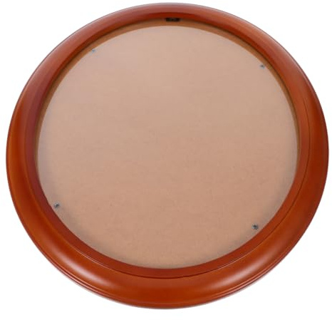 Amosfun Ovaler Bilderrahmen Aus Holz Zum Aufhängen 36.00 X 31.00 X 2.70 cm | Holzrahmen, 36.00 X 31.00 X 2.70 cm, Innenmaß 26 X 31 cm, Farbunterschiede, 1 X Bilderrahmen, 1 X Spurloser Nagel