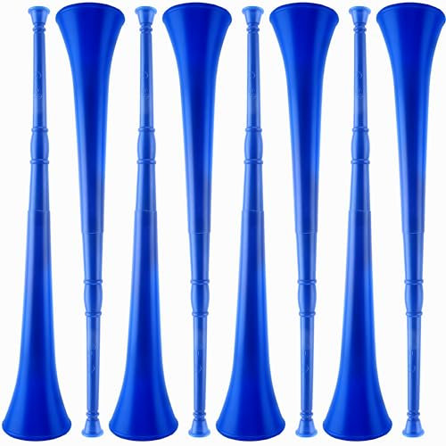 Haconba Vuvuzela Kunststoff-Hupe, 61 cm, zusammenklappbar, für Sportveranstaltungen, Campus, Sporttag, 8 Stück