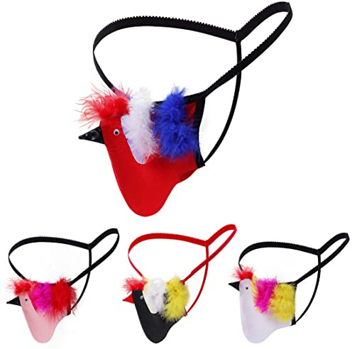 VemeFufu String Homme Sexy Ficelle Elephant Thong Maillot de Bain pour Hommes Oiseau Rouge