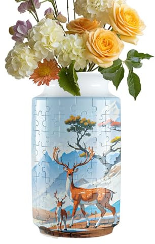 Bkljkf 3D-Puzzle-Vase, Puzzle-Blumenvase | Puzzle-Vase, Kunsthandwerk für Kinder | 3D Neuheit Erwachsene Trockenblumen Puzzle Pflanzenvase für Hotel, Restaurant, Küche