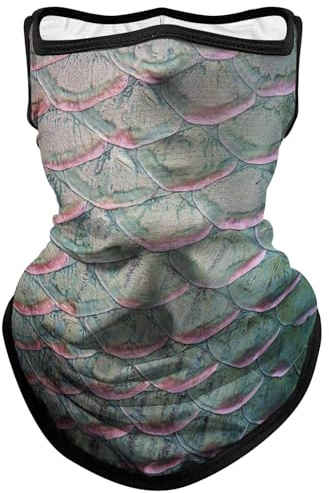 Eikuni Neck Gaiter Face Mask Bandana with Ear Loops for Men Women Sun Protection
