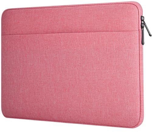HEDUGO Laptop Hülle mit Zubehörtasche, Gepolstertes Laptop Sleeve Case 15 bis 16 Zoll Kompatibel mit MacBook HP Dell Asus Schutz-Laptophülle für 15“ bis 16“ Chromebook/Notebook/Tablet, Rosa