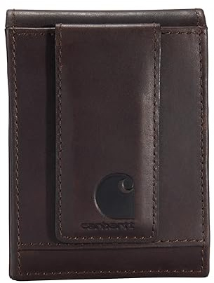 Carhartt Herren-Geldbörse, Ölbraun, Vordertasche, Paccasse & Trifold Designs, langlebige Konstruktion, Geschenke für Männer, Ölbraunes Leder, Einheitsgröße, Vordertasche