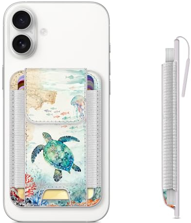 CASEBOT für Magsafe Wallet, Magnetischer Kartenhalter, RFID-Blocker | 6 Karten, schlanker Wallet-Kreditkartenhalter, Herren & Damen Geldbörse für iPhone 17e/17/16/15/14/13/12 Serie, Schildkröte