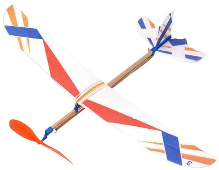 Gummiband-Flugzeug Handgeworfener Gummiband-Gleiter Für Kinder Und Jugendliche - Stabiles Flugverhalten, Langanhaltender Gummibandantrieb Für Camping Garten - Zufällige Farbe