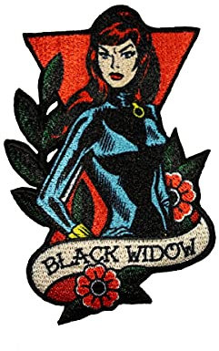 Marvel Agent Black Widow Bügelbild Avengers Superhero DIY Bekleidung Applikation