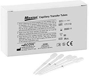 Swiss Point Of Care Kapillarröhrchen für das Mission 3 in 1 Messgerät (50 Stück)